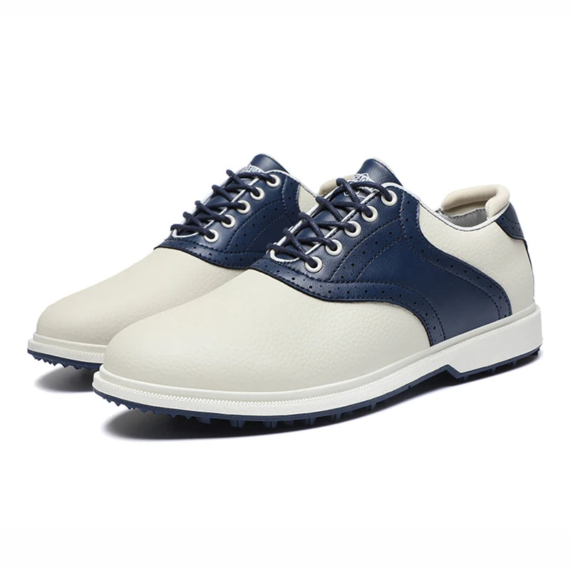 Classic Men’s Waterproof Golf Shoes – Breathable Leather Design