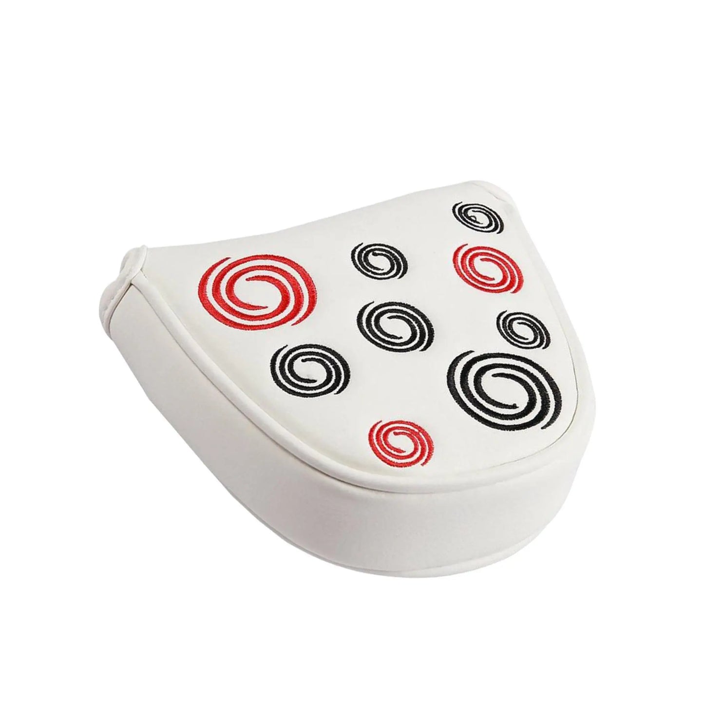 Mallet Putter Headcover - PU Leather with Magnetic Closure and Embroidered Design
