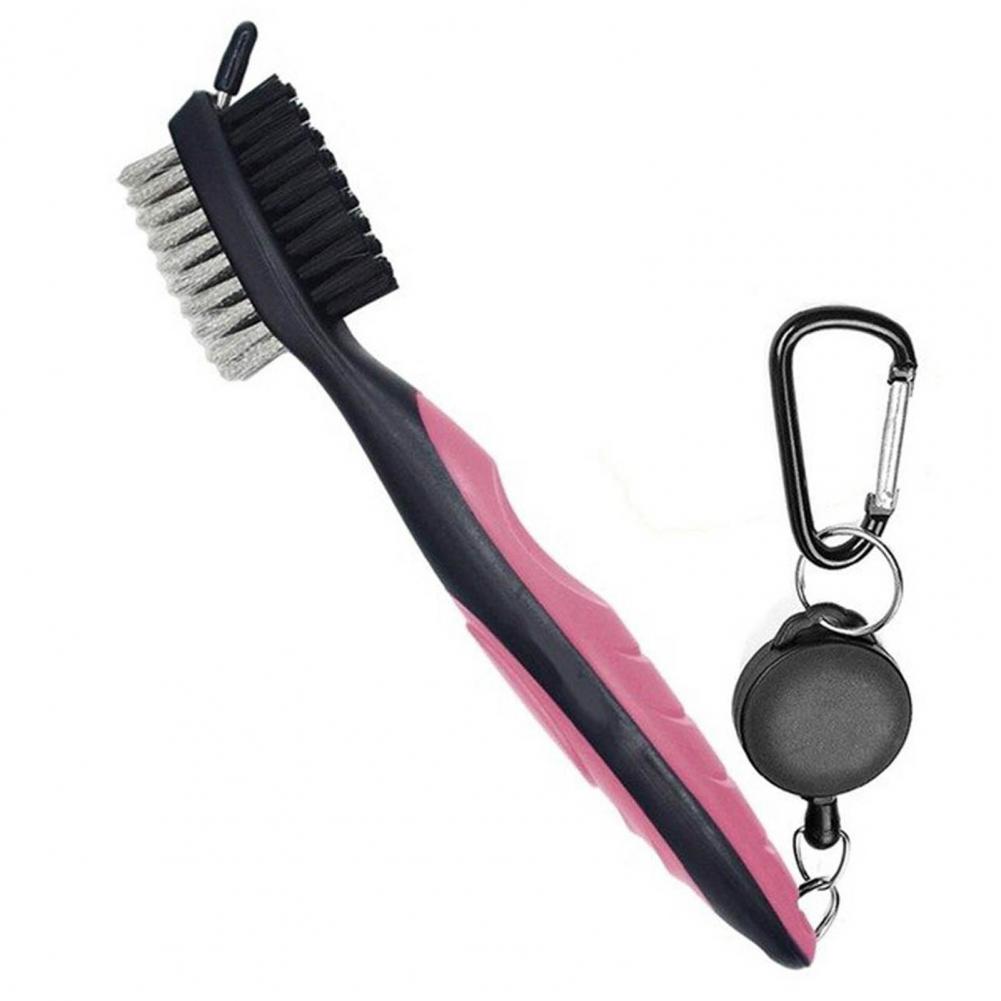 Golf Club Cleaning Brush – Dual-Sided Nylon & Wire Bristles with Groove Cleaner