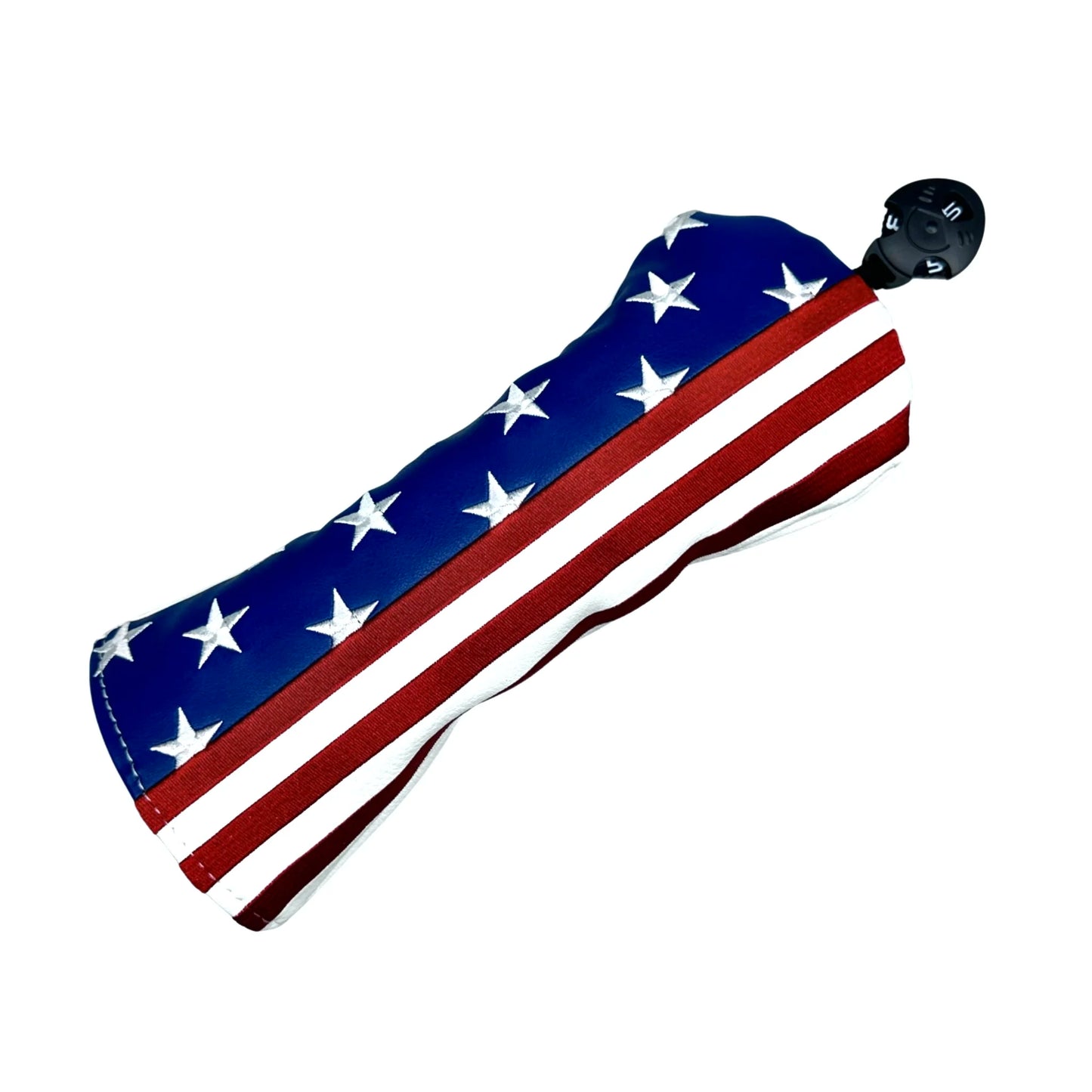 Golf Headcovers with American Flag - PU Leather Driver, Fairway & Hybrid Club Protector