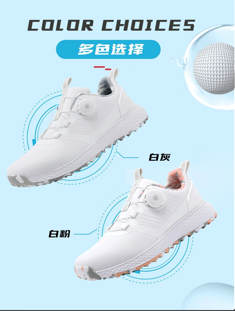 Unisex Golf Sneakers – Waterproof Spikeless BOA, Lightweight & Comfortable