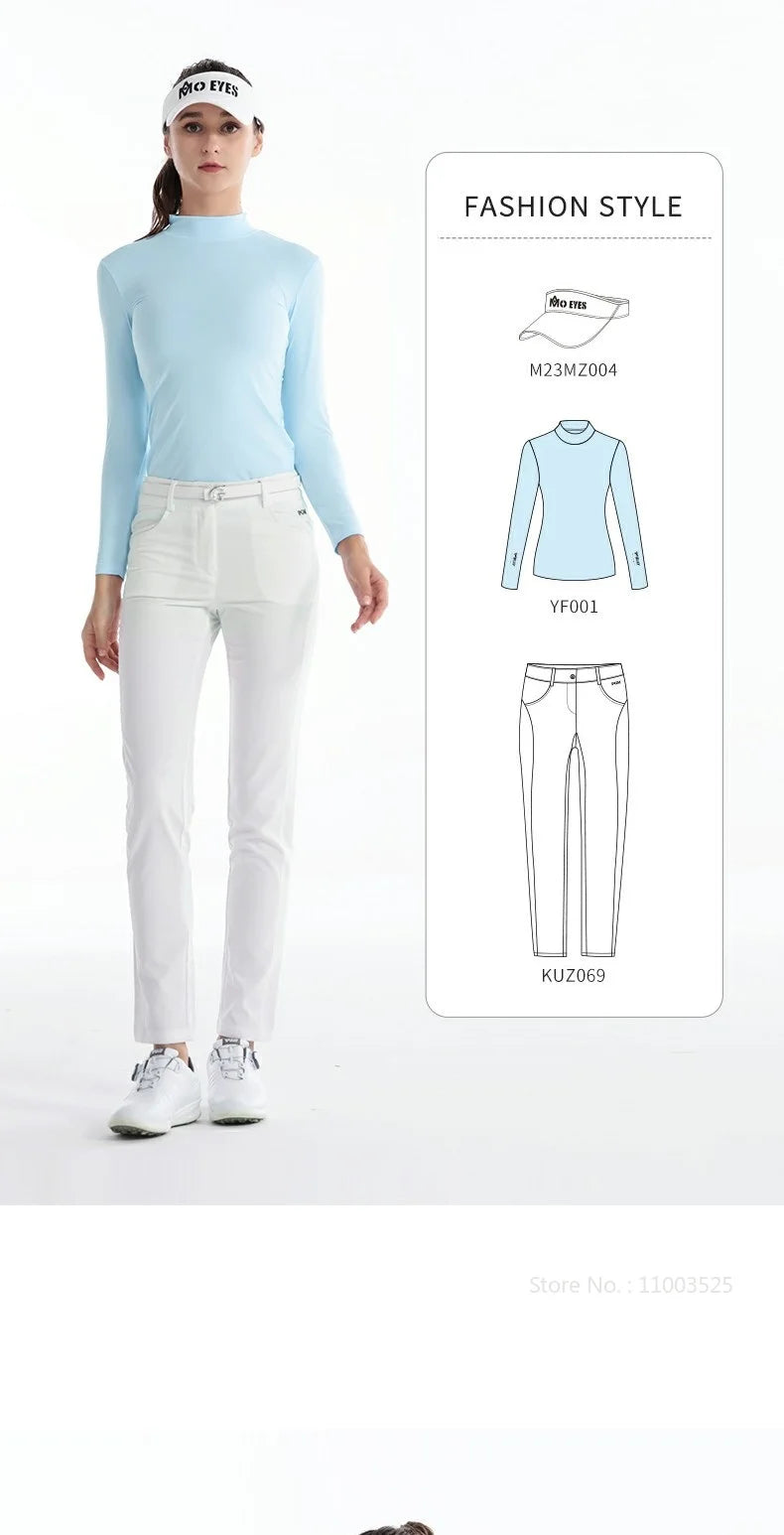 PGM Ladies Long Sleeve Golf Shirt – Ice Silk, Sun Protection, Quick-Dry & Breathable Sports Top