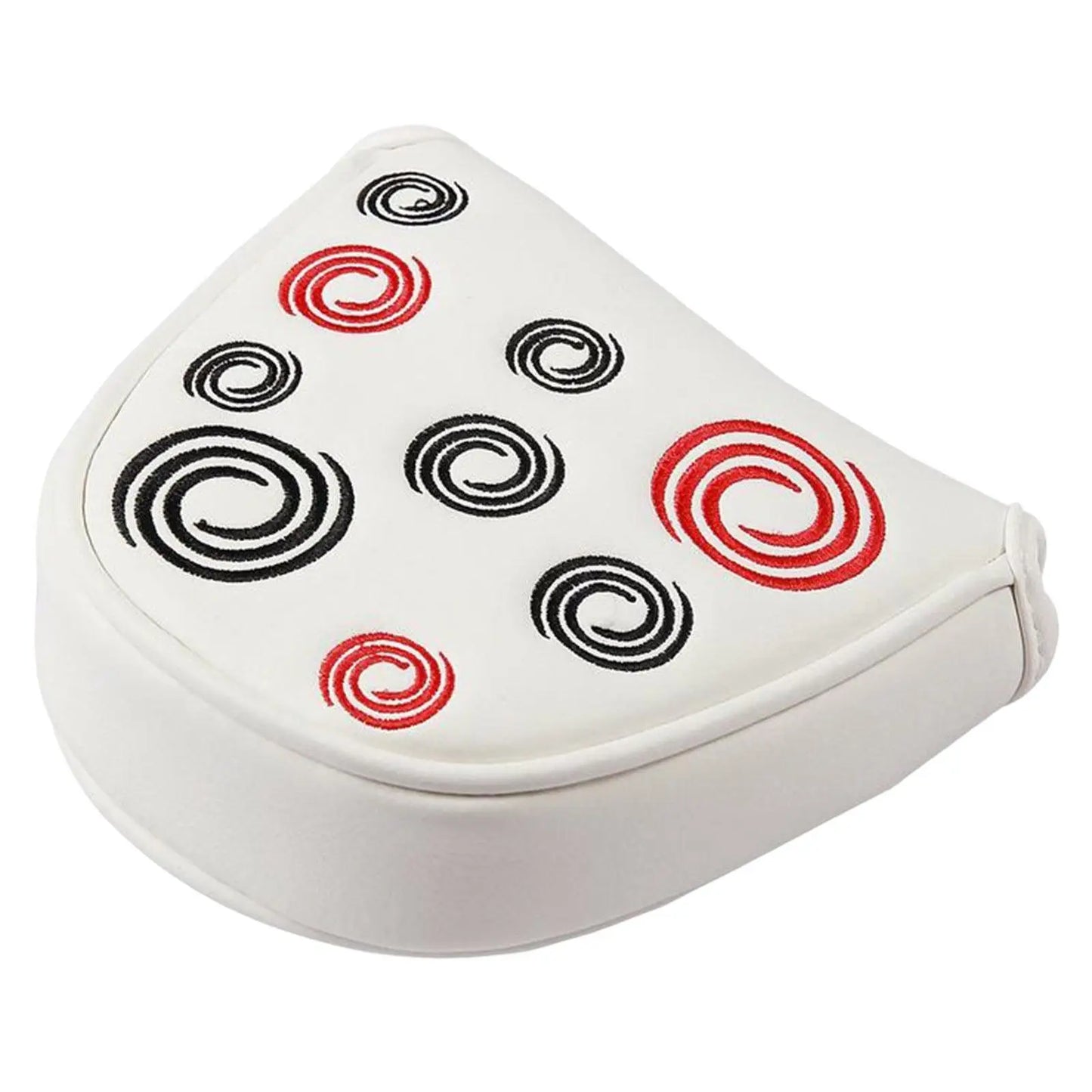 Mallet Putter Headcover - PU Leather with Magnetic Closure and Embroidered Design