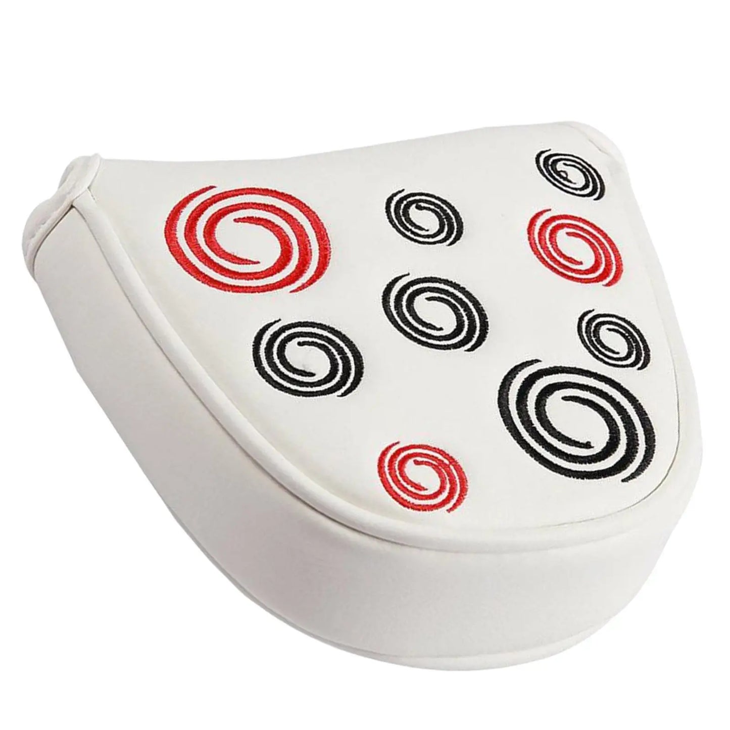 Mallet Putter Headcover - PU Leather with Magnetic Closure and Embroidered Design