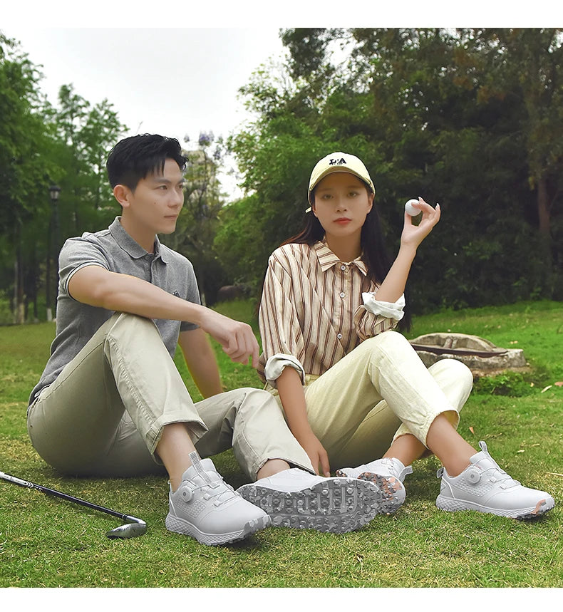 Unisex Golf Sneakers – Waterproof Spikeless BOA, Lightweight & Comfortable