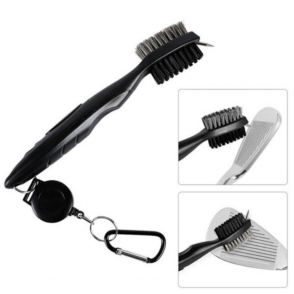 Golf Club Cleaning Brush – Dual-Sided Nylon & Wire Bristles with Groove Cleaner
