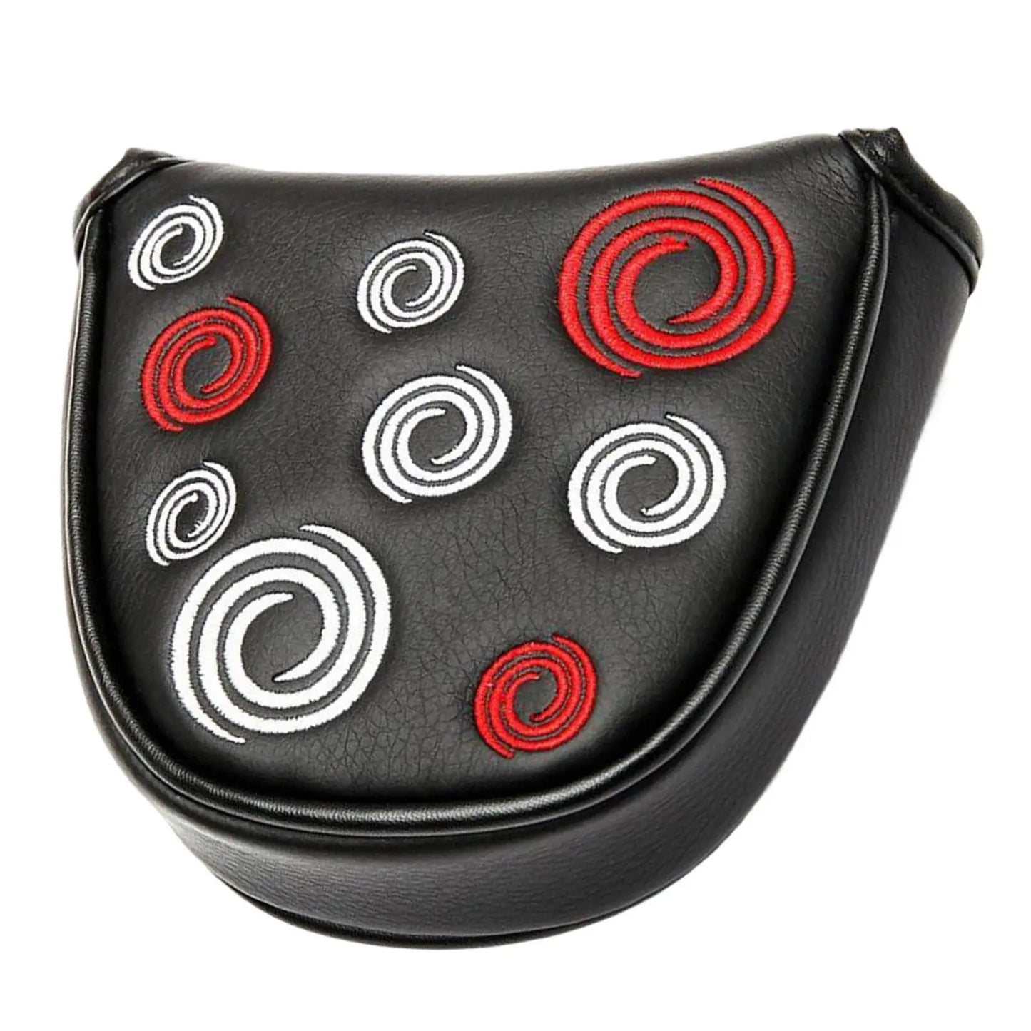 Mallet Putter Headcover - PU Leather with Magnetic Closure and Embroidered Design