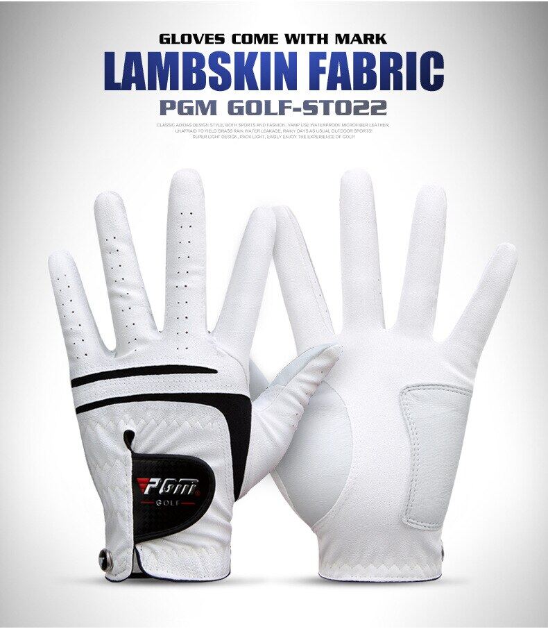 PGM Men's Golf Glove - Premium Lambskin Leather, Breathable &amp; Comfortable Fit