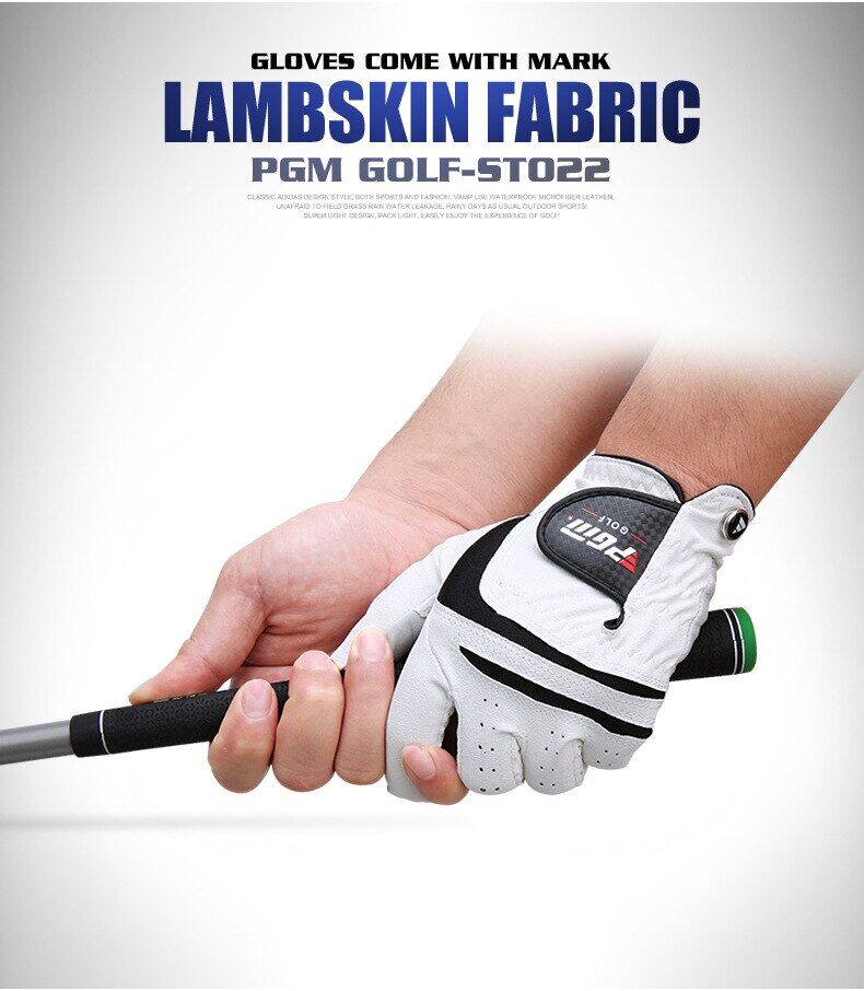 PGM Men's Golf Glove - Premium Lambskin Leather, Breathable &amp; Comfortable Fit