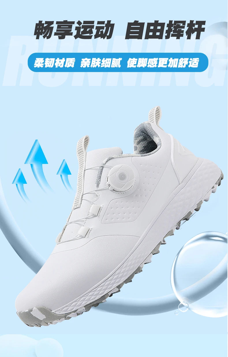 Unisex Golf Sneakers – Waterproof Spikeless BOA, Lightweight & Comfortable