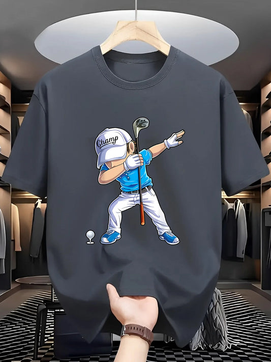 Men's Fashion T-shirt - Golf Player Pattern Printed