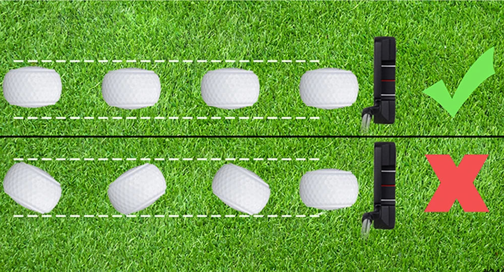 Golf Training Ball – 2-Layer Practice Ball with Alignment Aid