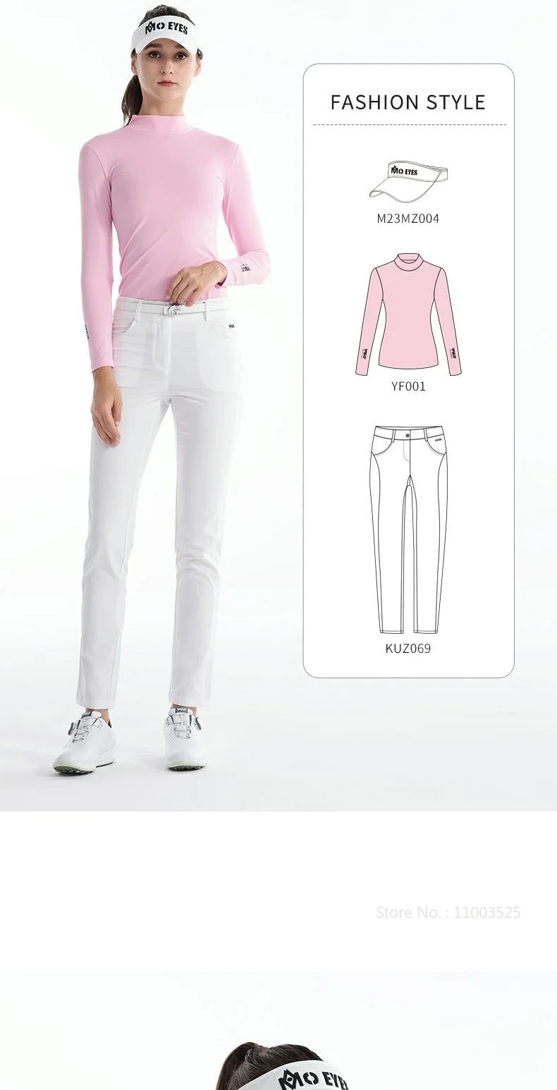 PGM Ladies Long Sleeve Golf Shirt – Ice Silk, Sun Protection, Quick-Dry & Breathable Sports Top