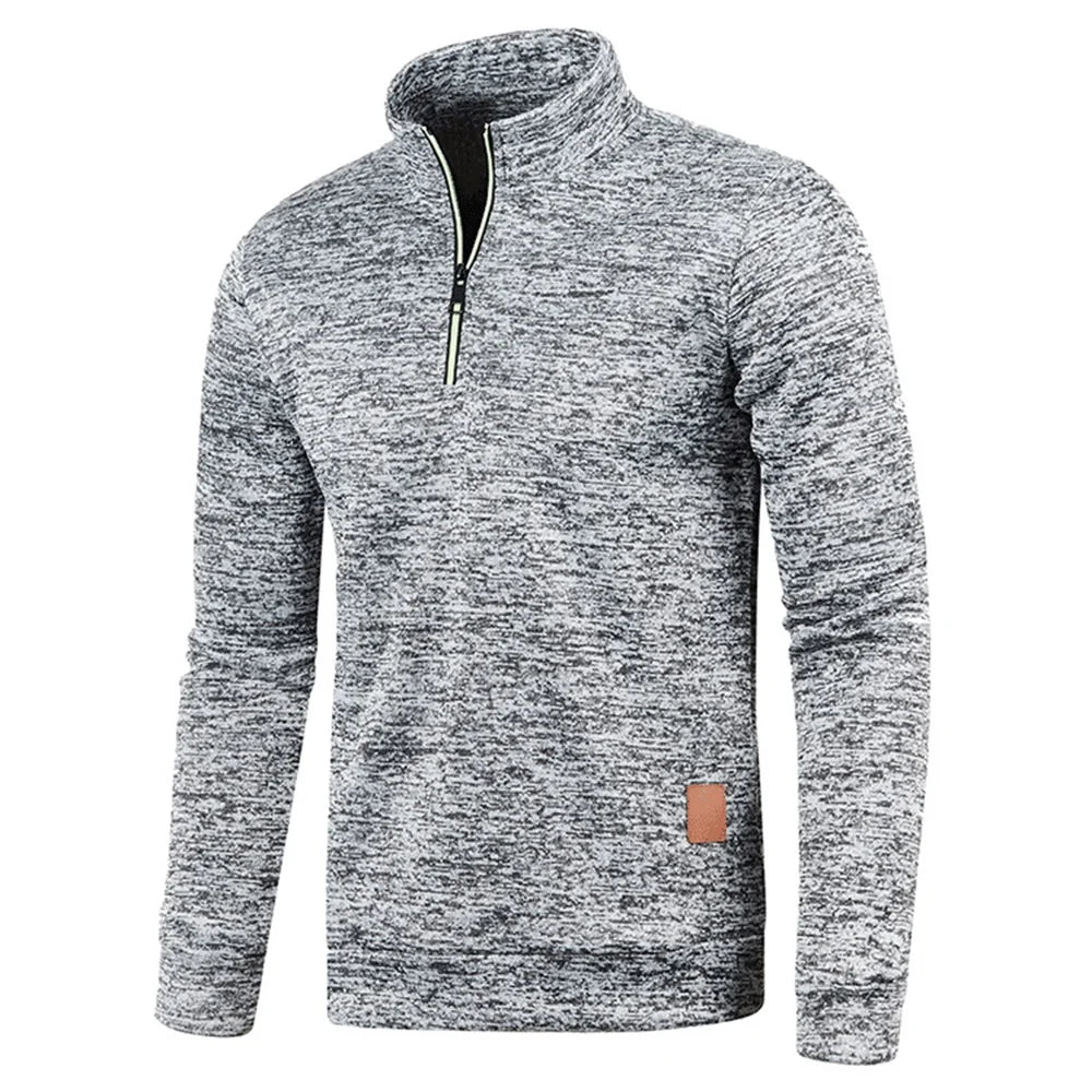 Men's Autumn Sweatshirts - Half Zipper Pullover