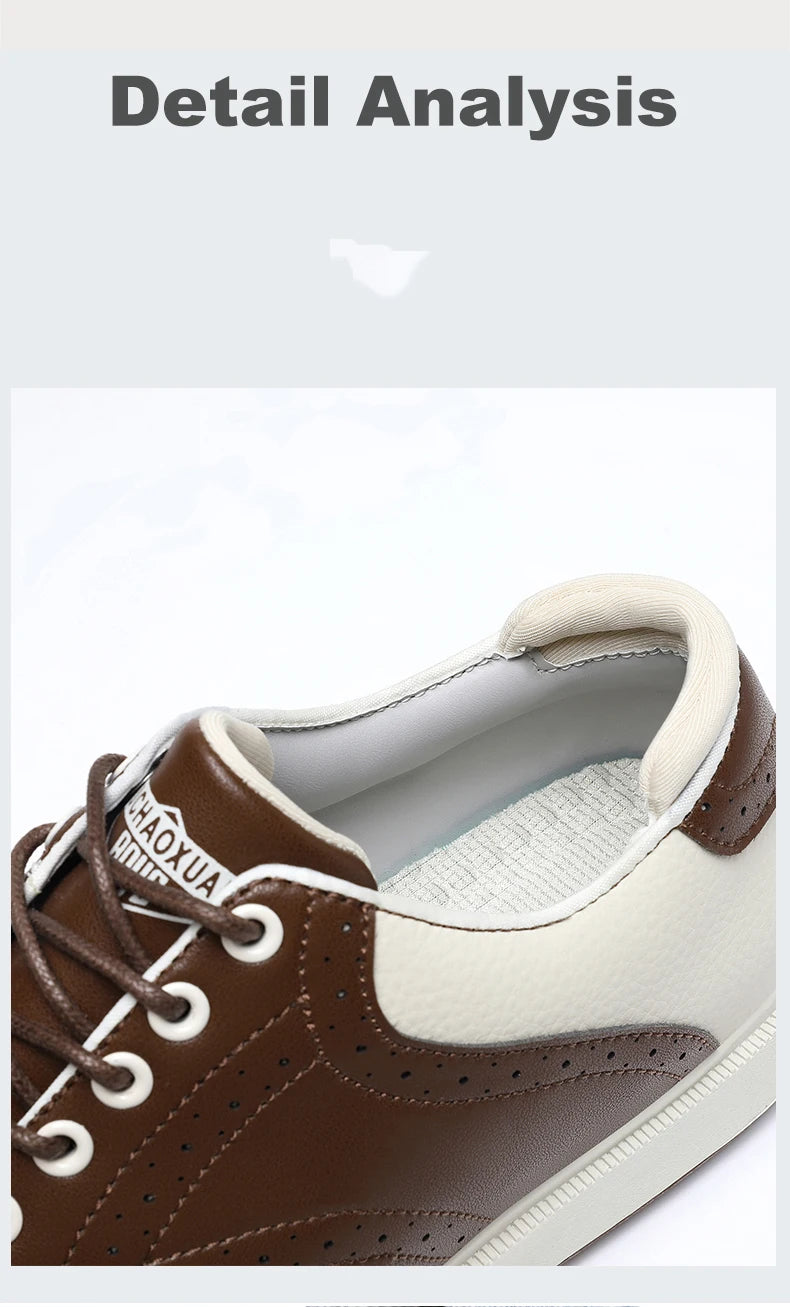 Classic Men’s Waterproof Golf Shoes – Breathable Leather Design