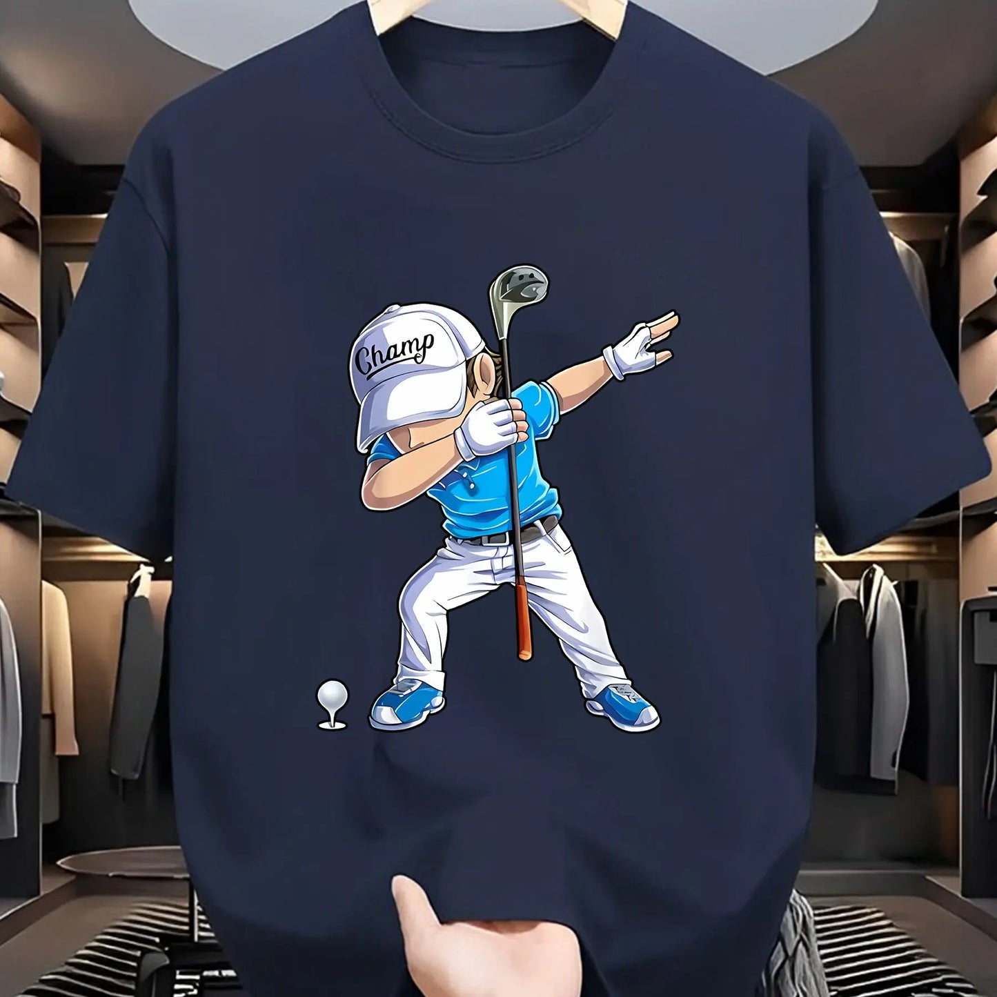 Men's Fashion T-shirt - Golf Player Pattern Printed
