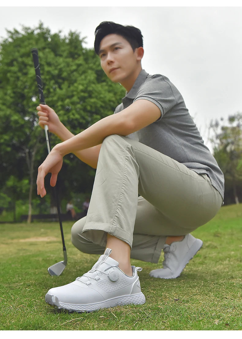 Unisex Golf Sneakers – Waterproof Spikeless BOA, Lightweight & Comfortable