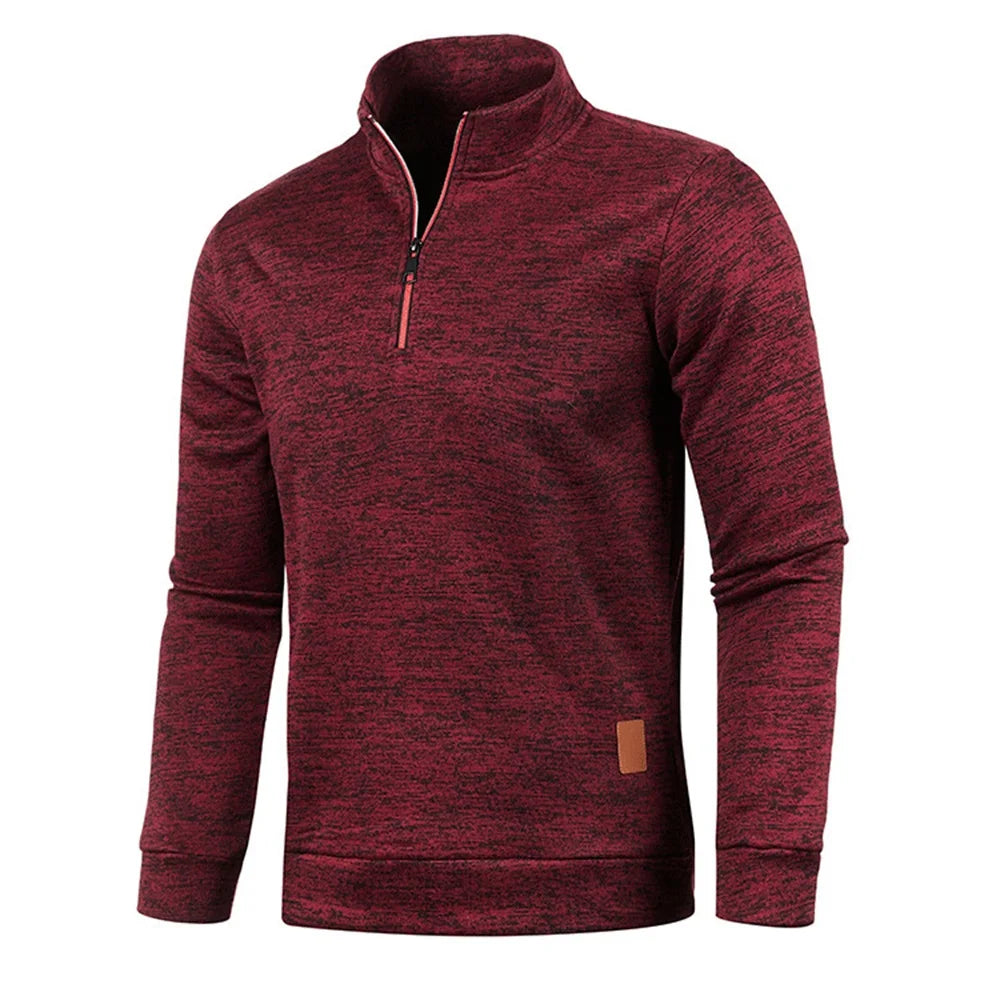 Men's Autumn Sweatshirts - Half Zipper Pullover