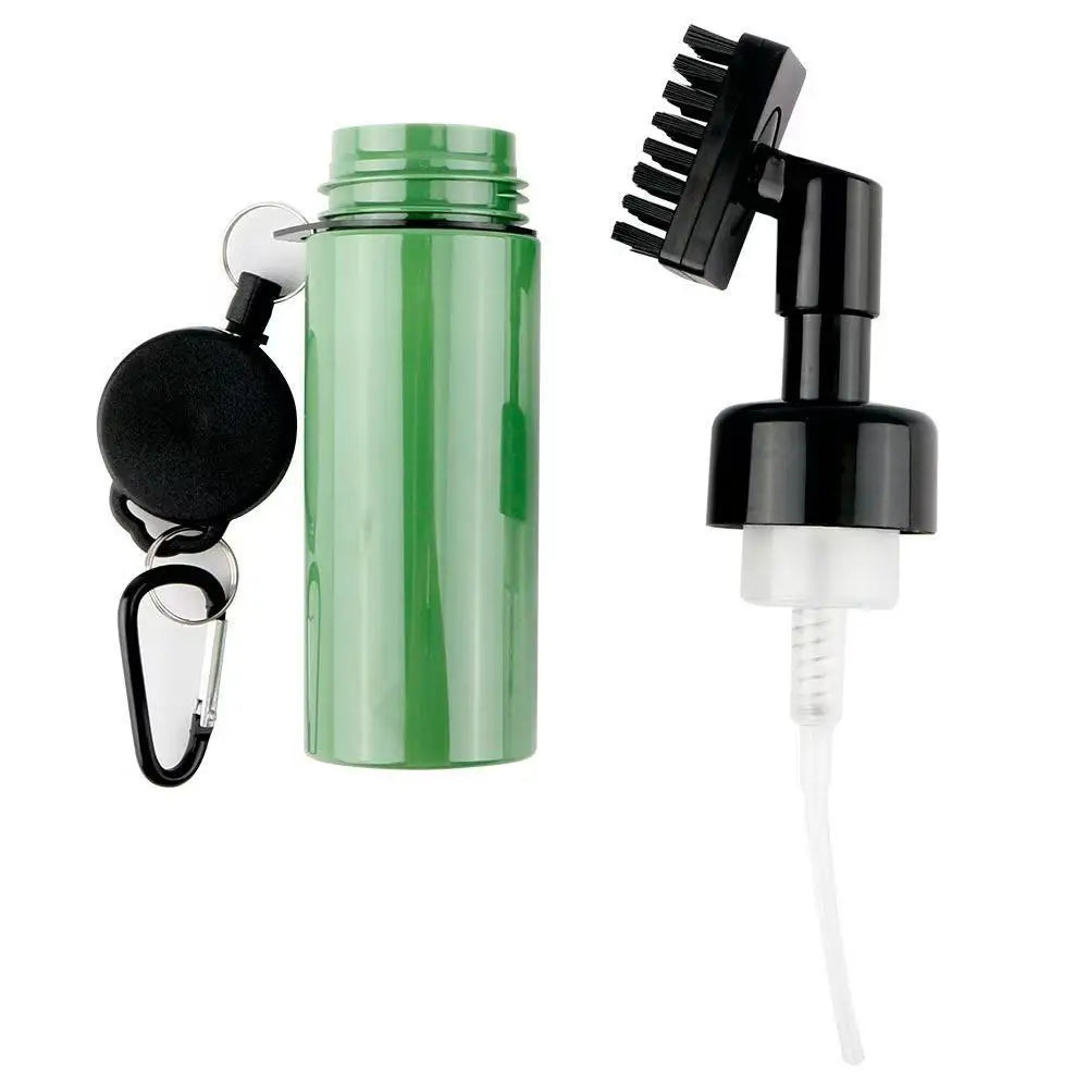Golf Club Cleaning Brush with Water Bottle & Retractable Clip – Groove Cleaner Tool