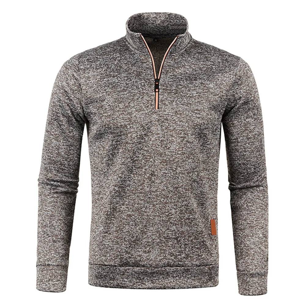 Men's Autumn Sweatshirts - Half Zipper Pullover