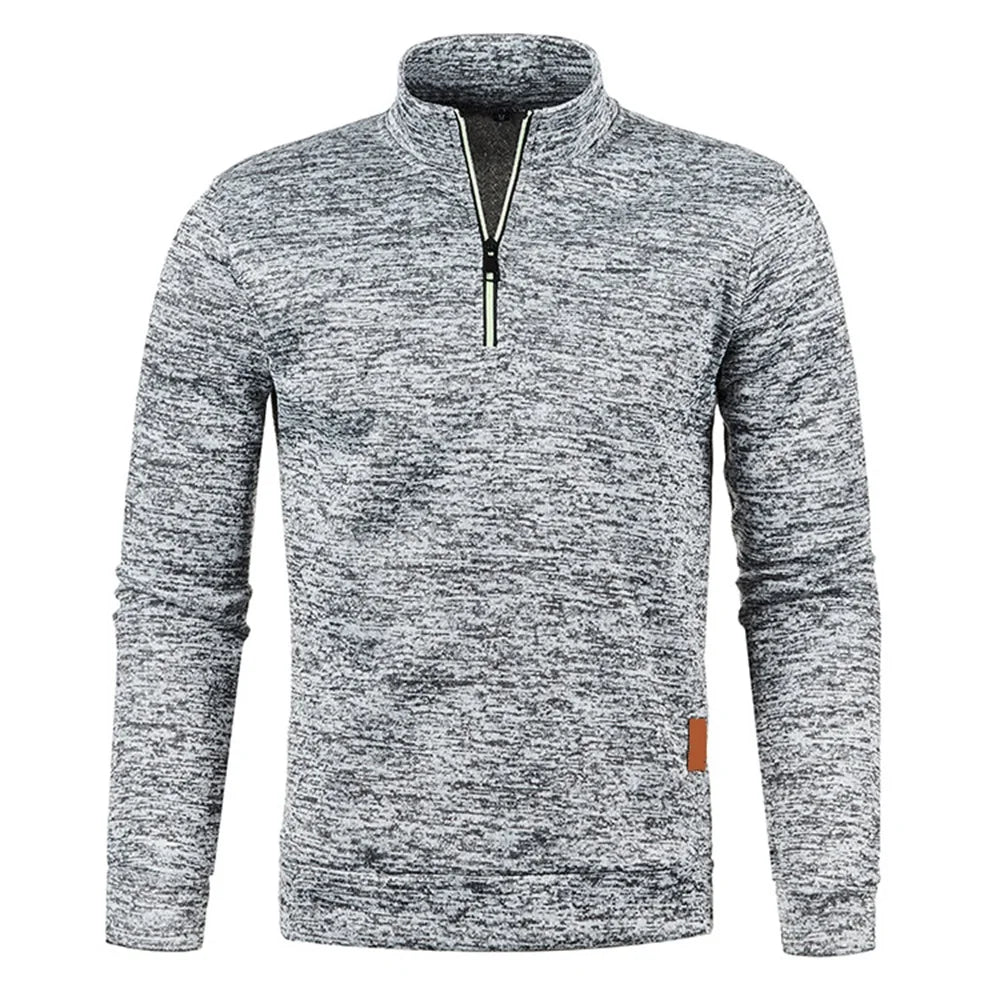 Men's Autumn Sweatshirts - Half Zipper Pullover