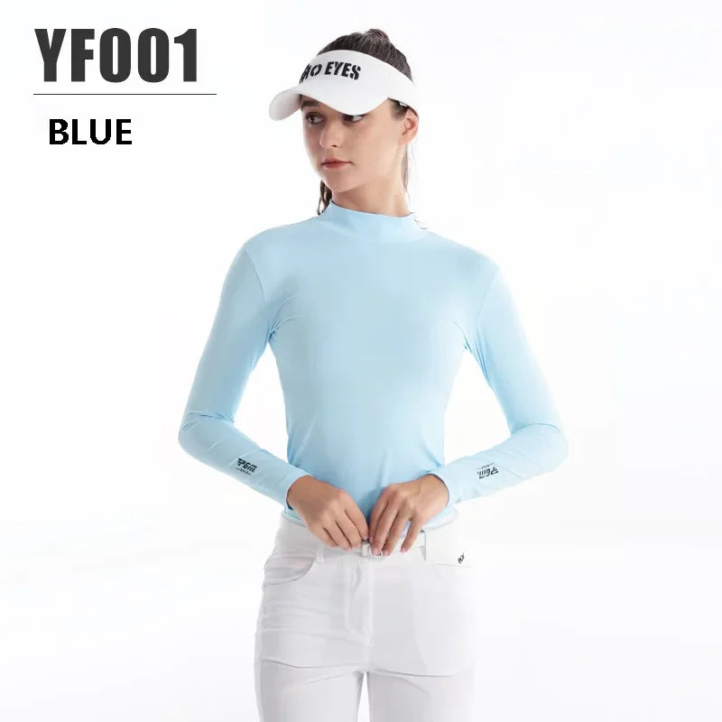PGM Ladies Long Sleeve Golf Shirt – Ice Silk, Sun Protection, Quick-Dry & Breathable Sports Top
