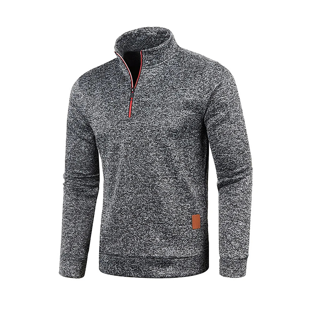 Men's Autumn Sweatshirts - Half Zipper Pullover