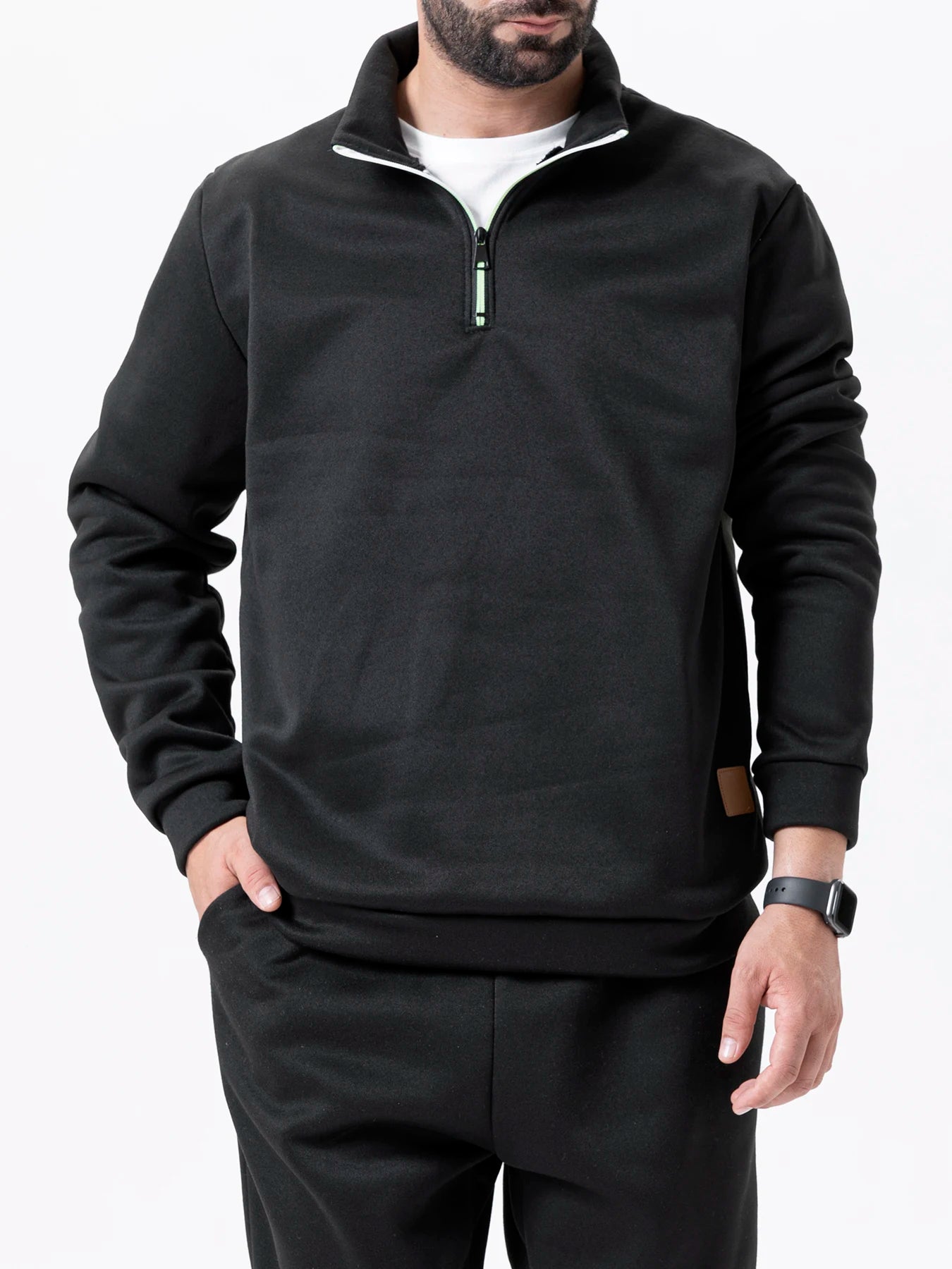 Men's Autumn Sweatshirts - Half Zipper Pullover
