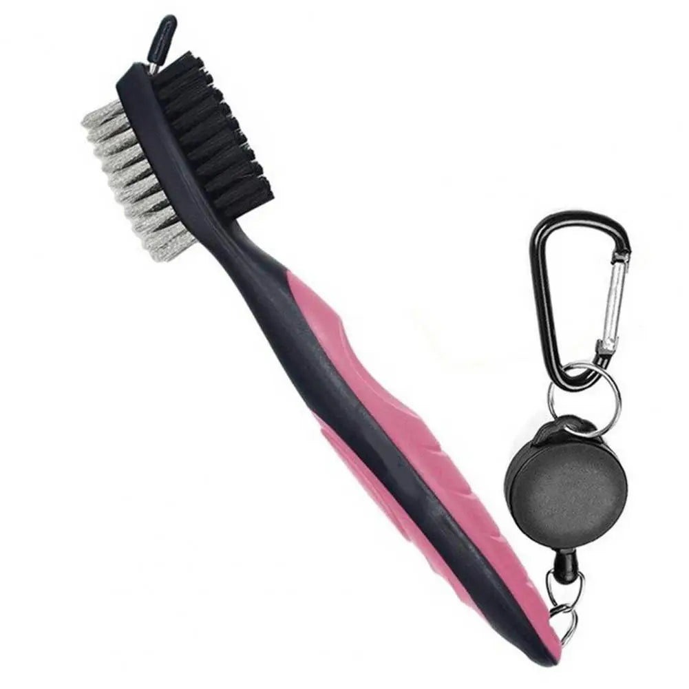 Golf Club Cleaning Brush – Dual-Sided Nylon & Wire Bristles with Groove Cleaner