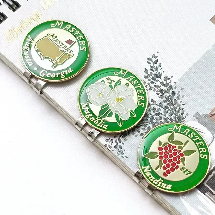 Masters Augusta Georgia Edition - Golf Ball Marker with Magnetic Hat Clip