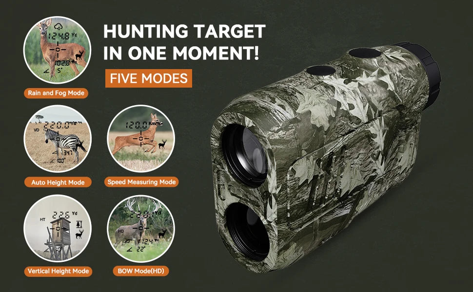 Mileseey PF2E Golf Laser Rangefinder – 400m/600m, 6x Zoom, Slope Adjustment