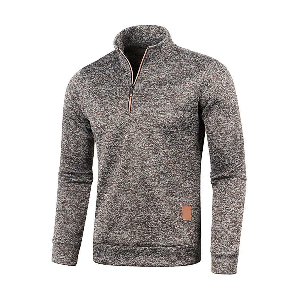 Men's Autumn Sweatshirts - Half Zipper Pullover