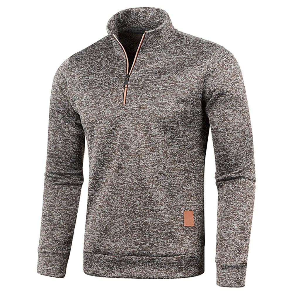Men's Autumn Sweatshirts - Half Zipper Pullover