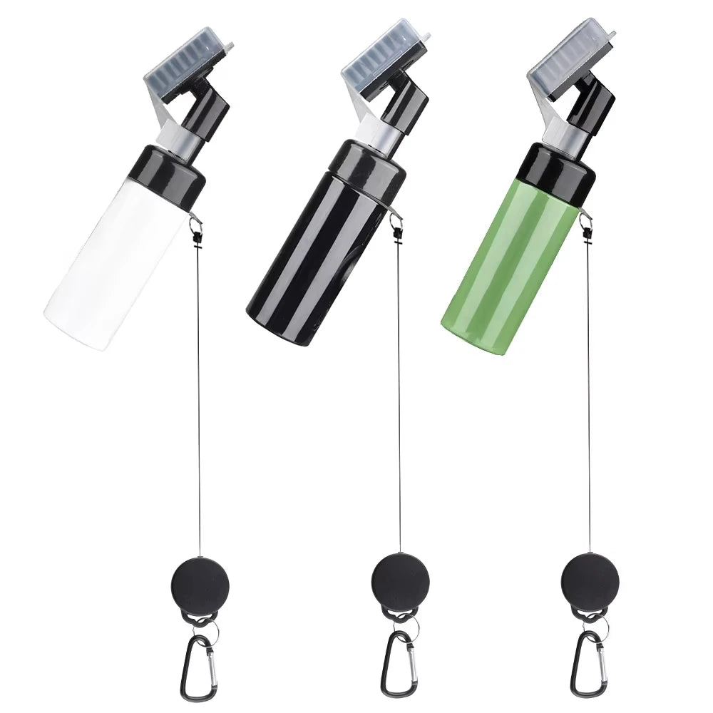 Golf Club Cleaning Brush with Water Bottle & Retractable Clip – Groove Cleaner Tool