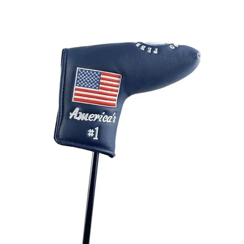 PU Leather Golf Putter Head Cover - Durable Protector for Blade &amp; Mallet Putters, Easy Slip-On Design, Black/White/Red/Blue Options