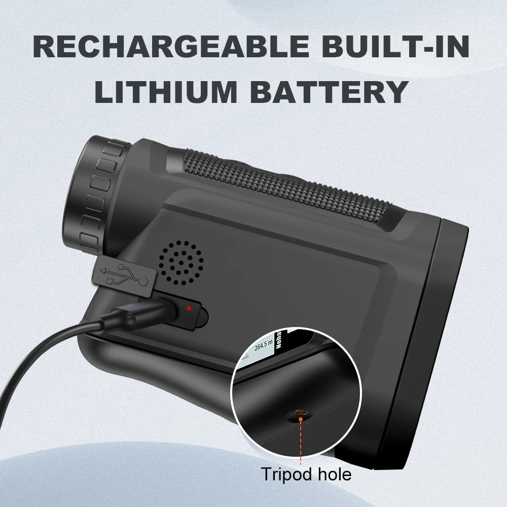 Nohawk Golf Laser Rangefinder 600M/1000Y – Rechargeable with Slope Compensation &amp; Hunting Mode