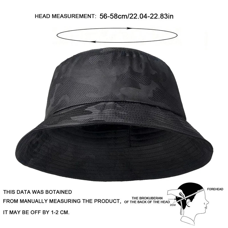 Unisex Camouflage Bucket Hat - Breathable Outdoor Sun Protection Cap