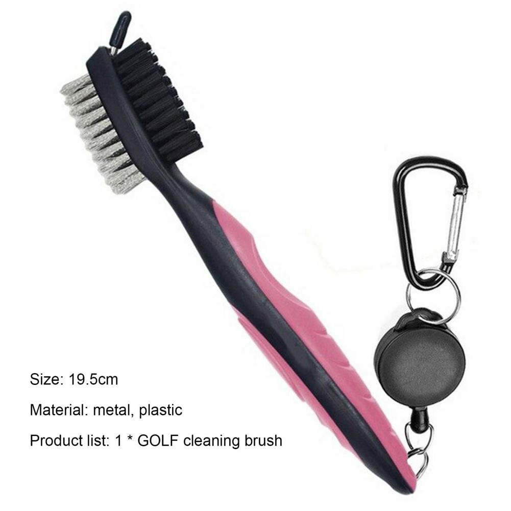 Golf Club Cleaning Brush – Dual-Sided Nylon & Wire Bristles with Groove Cleaner