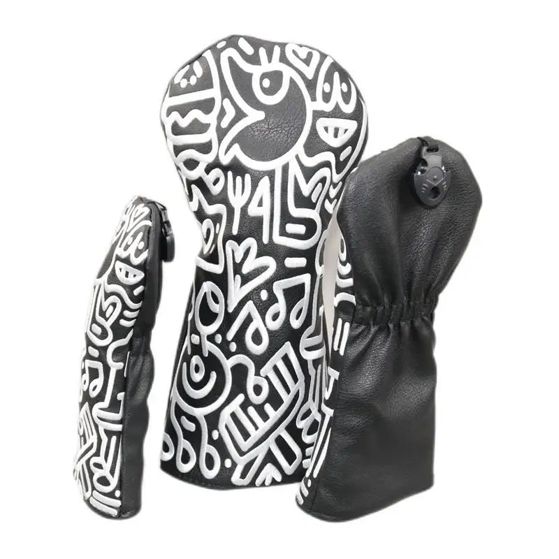 Golf Club Headcovers – PU Leather with Flannel Lining, Durable Protection for Driver, Fairway & Putter Clubs