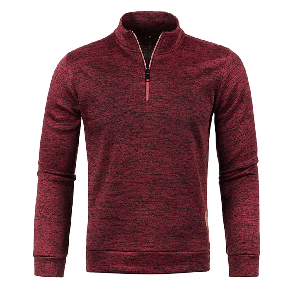 Men's Autumn Sweatshirts - Half Zipper Pullover