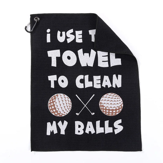 Funny Golf Towel – Microfiber, Super Absorbent, with Humorous Printed Logo