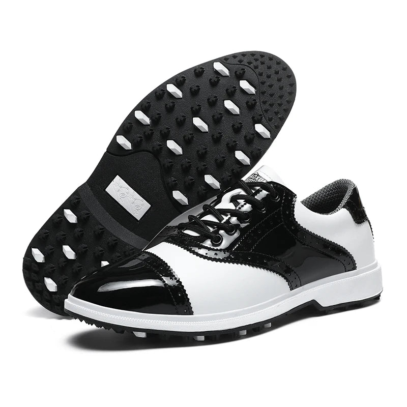 Classic Men’s Waterproof Golf Shoes – Breathable Leather Design