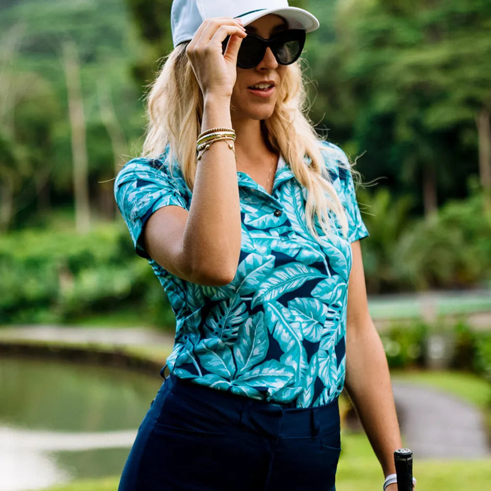 Women's Golf Polo Shirt – Quick-Dry, Slim Fit, Short Sleeve Performance Top