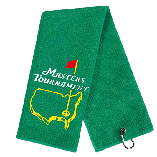 Masters Tournament Golf Towel – Premium Microfiber with Embroidery & Carabiner Clip
