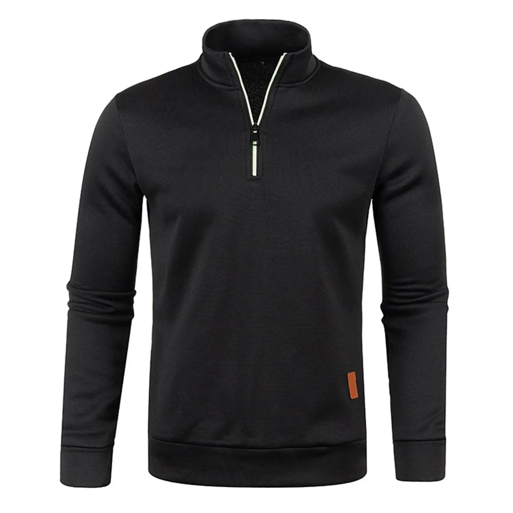 Men's Autumn Sweatshirts - Half Zipper Pullover