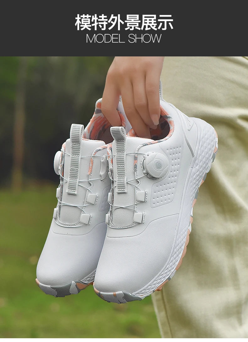 Unisex Golf Sneakers – Waterproof Spikeless BOA, Lightweight & Comfortable