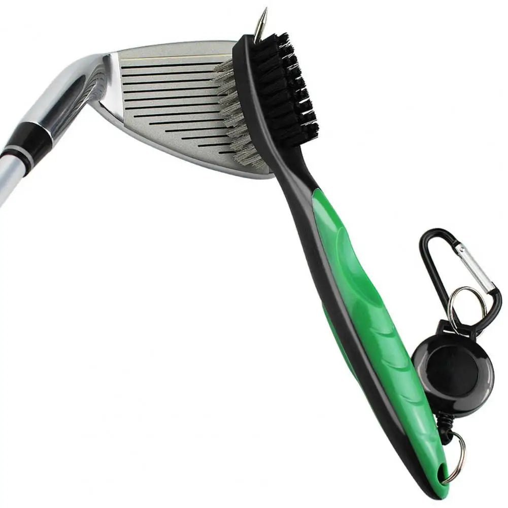 Golf Club Cleaning Brush – Dual-Sided Nylon & Wire Bristles with Groove Cleaner