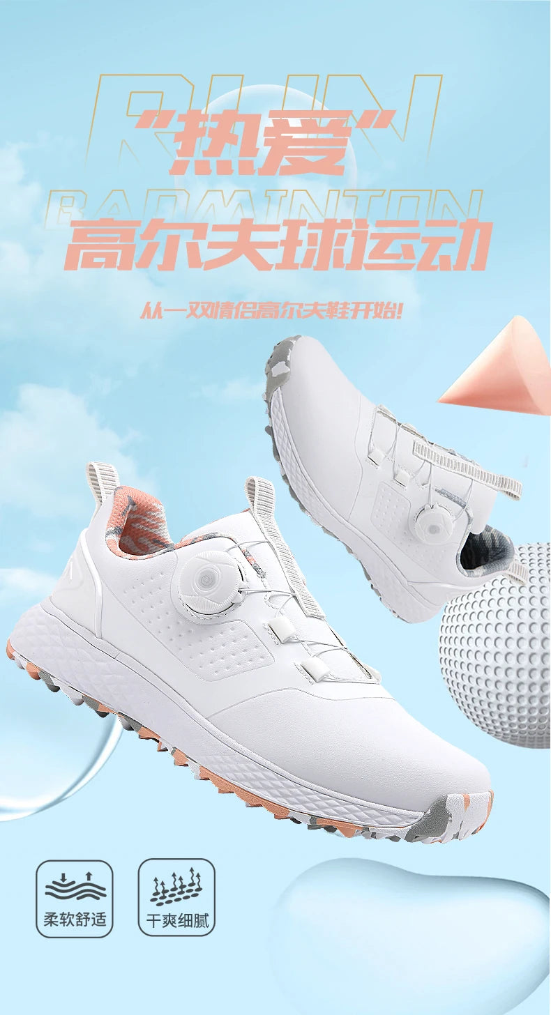 Unisex Golf Sneakers – Waterproof Spikeless BOA, Lightweight & Comfortable