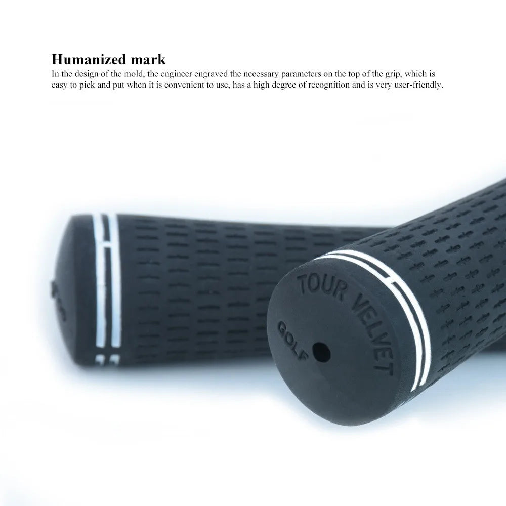 10-Pack Golf Club Grips - Black Rubber, Non-Slip, Multiple Sizes