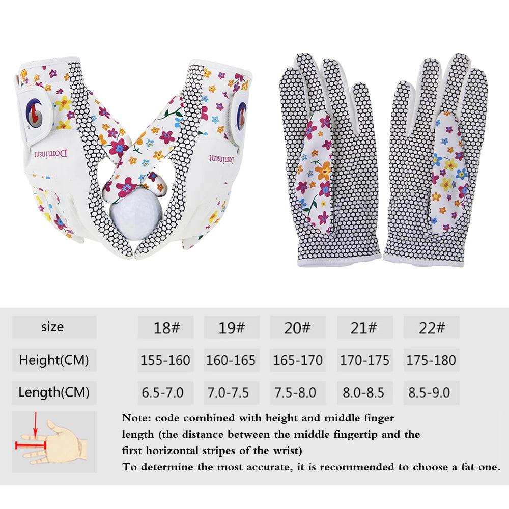 Golf Gloves Leather for Women -  2pcs